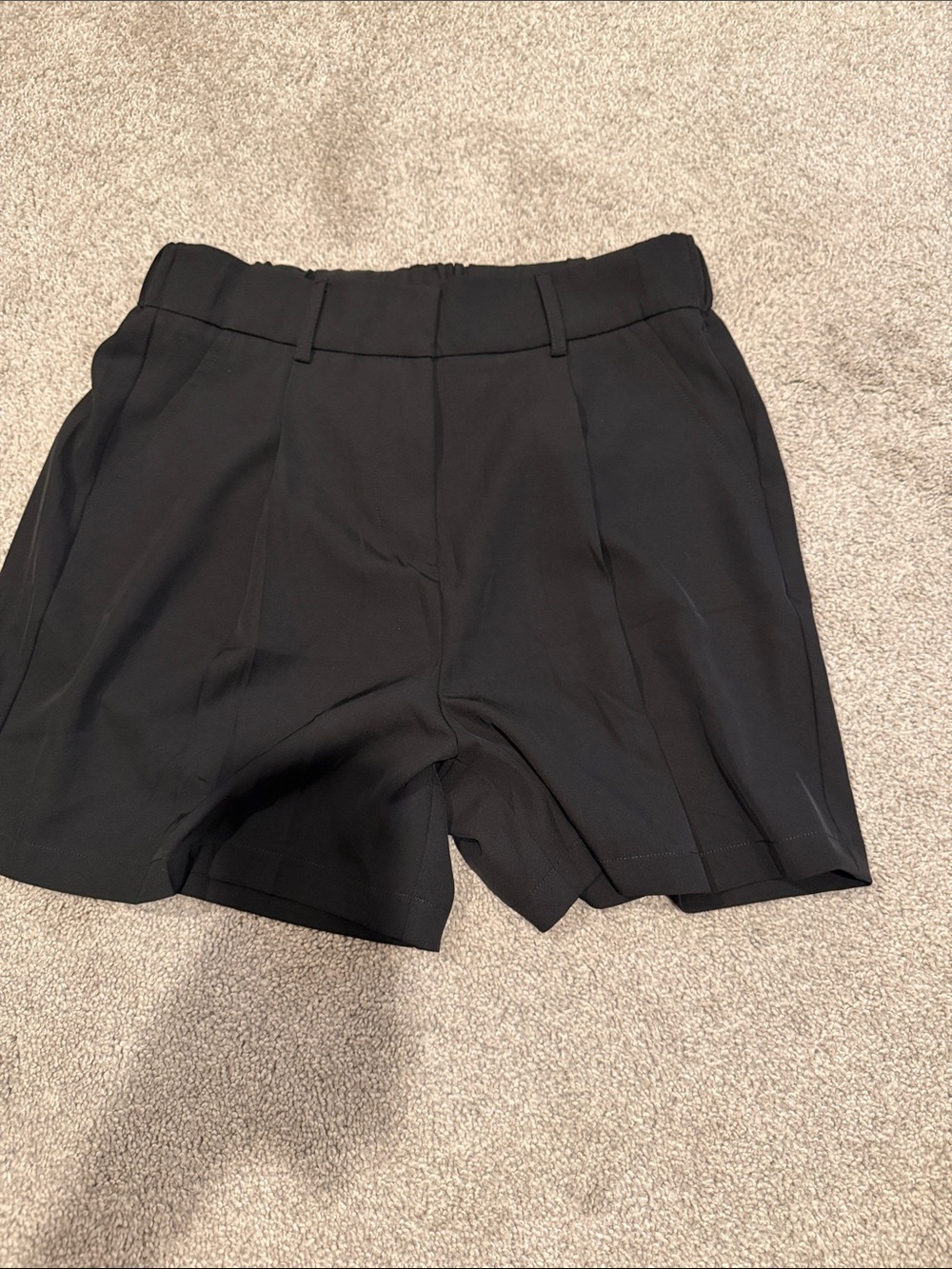 Classic Black Tailored High-Waist Shorts